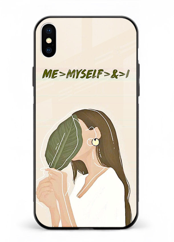 Thinking Girl Pink minimal girl artwork iphone xs max glass back cover