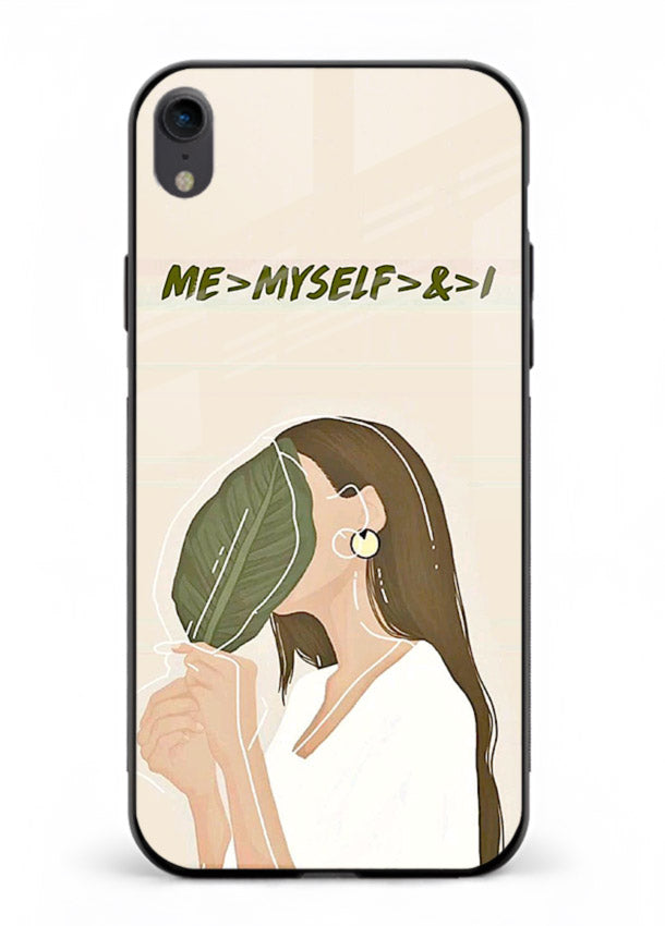 Thinking Girl Pink minimal girl artwork iphone xr glass back cover