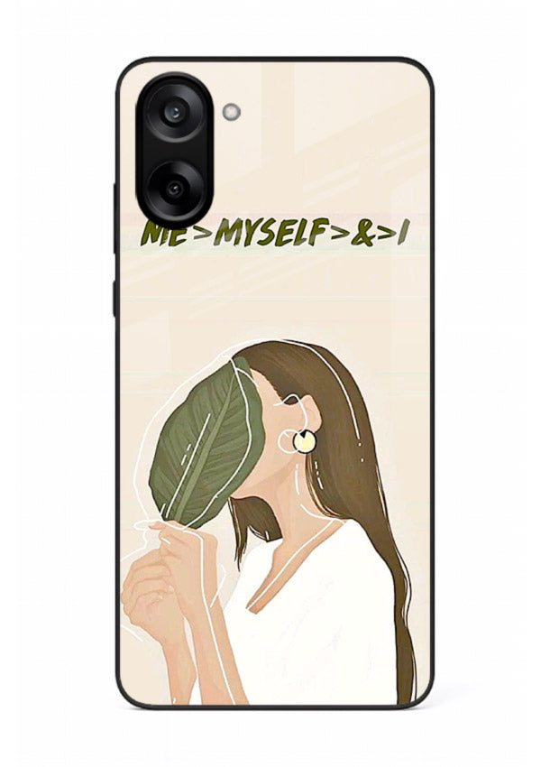 Thinking Girl Pink minimal girl artwork OnePlus Nord CE5 glass back cover