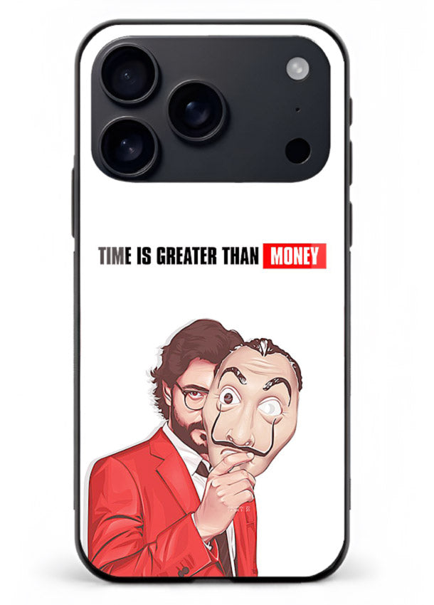 Motivational character quote artwork printed on tempered glass iPhone 18 Pro Max back cover