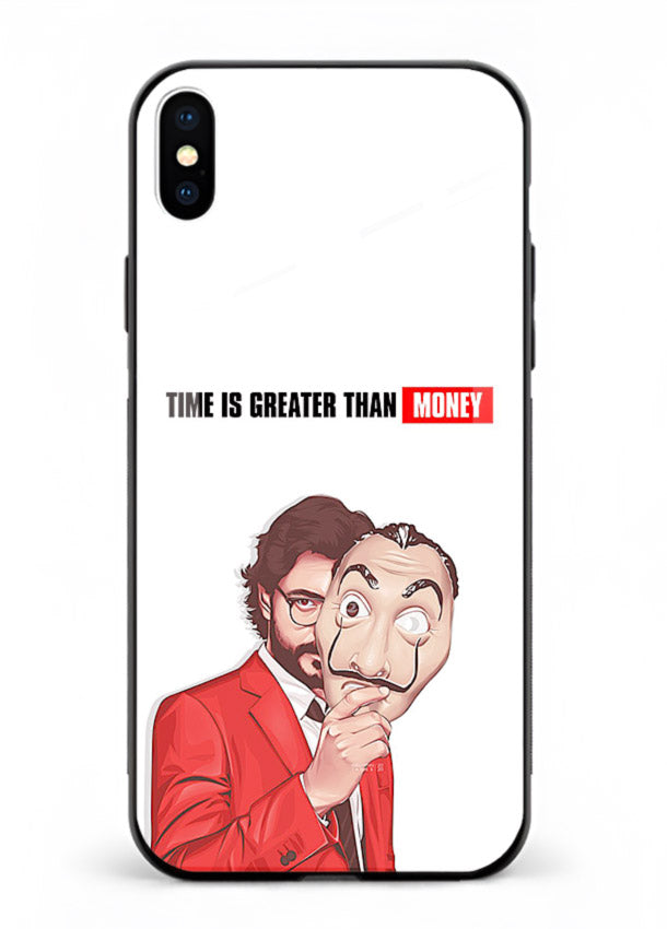 Motivational character quote artwork printed on tempered glass iPhone XS Max back cover