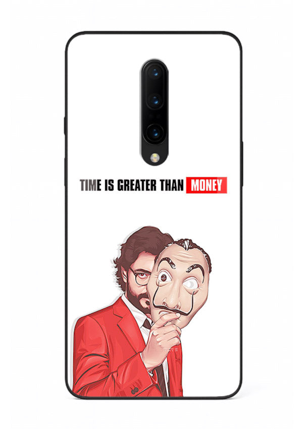 Motivational character quote artwork printed on tempered glass OnePlus 7 Pro back cover