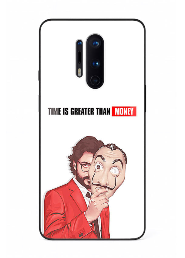 Motivational character quote artwork printed on tempered glass OnePlus 8 Pro back cover