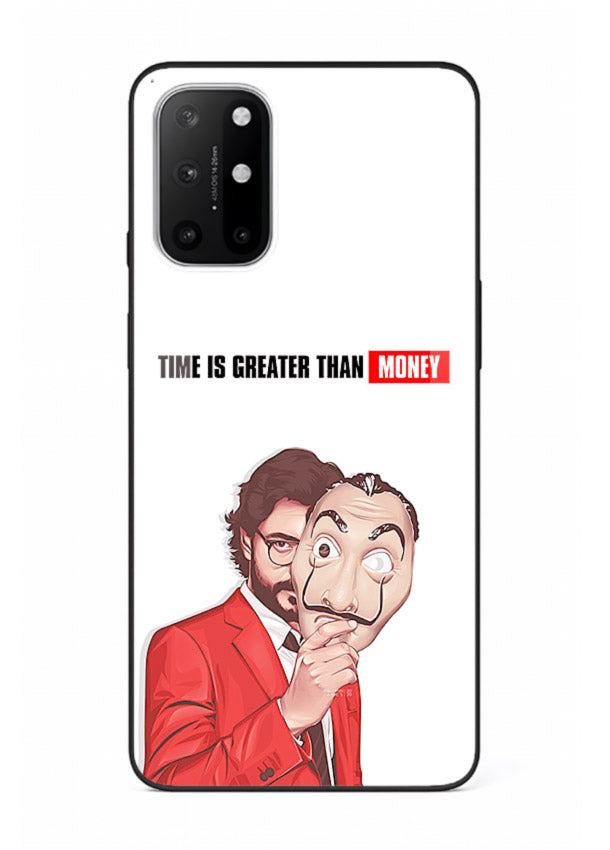 Motivational character quote artwork printed on tempered glass OnePlus 8T back cover