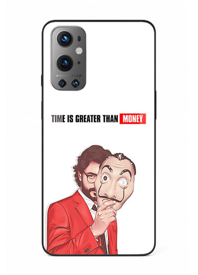 Motivational character quote artwork printed on tempered glass OnePlus 9 back cover