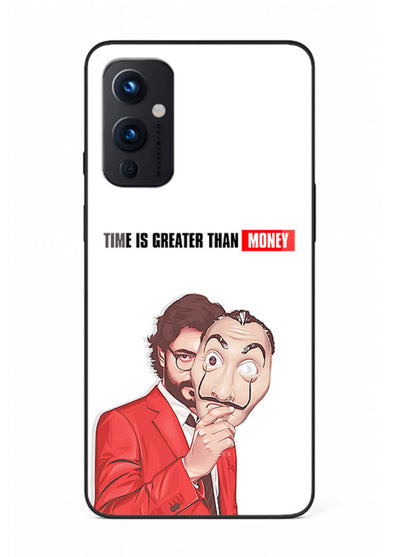 Motivational character quote artwork printed on tempered glass OnePlus 9 Pro back cover