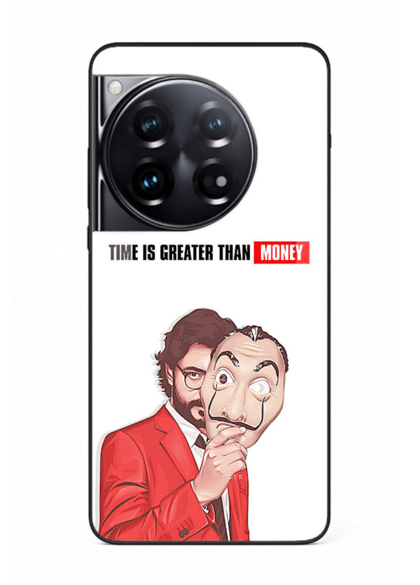 Motivational character quote artwork printed on tempered glass OnePlus 12 back cover