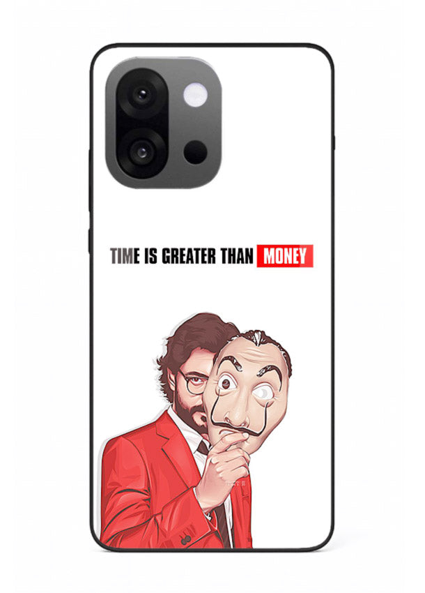 Motivational character quote artwork printed on tempered glass OnePlus 13s back cover