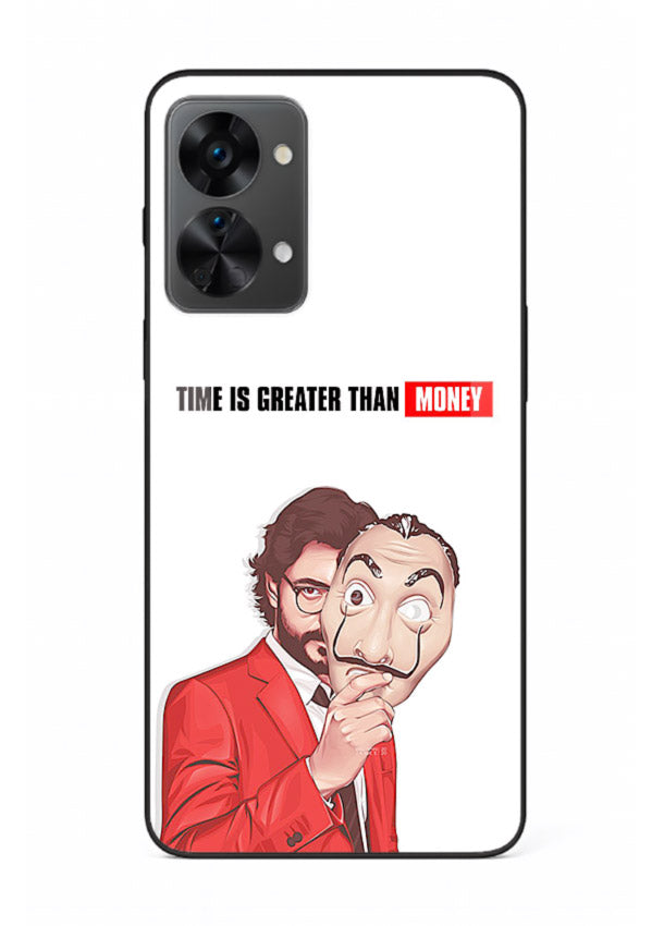 Motivational character quote artwork printed on tempered glass OnePlus Nord 2T back cover
