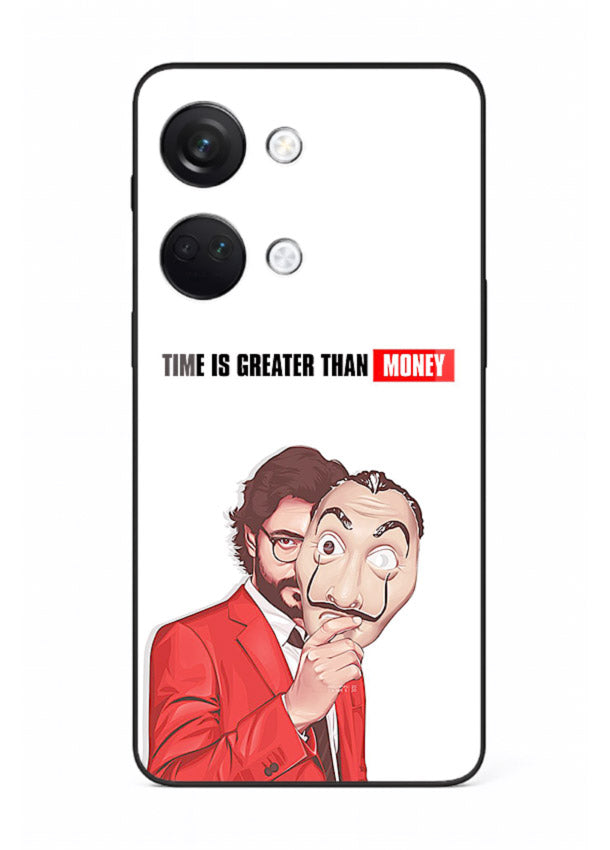 Motivational character quote artwork printed on tempered glass OnePlus Nord 3 back cover