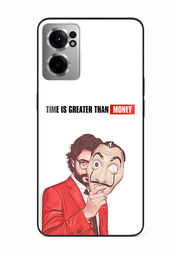 Motivational character quote artwork printed on tempered glass OnePlus Nord CE2 5G back cover