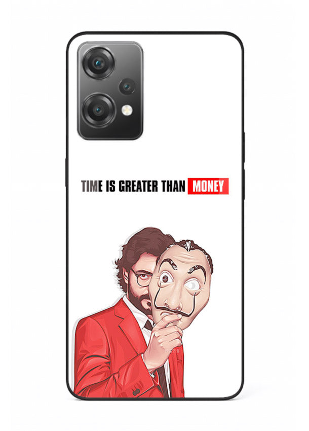 Motivational character quote artwork printed on tempered glass OnePlus Nord CE2 Lite 5G back cover
