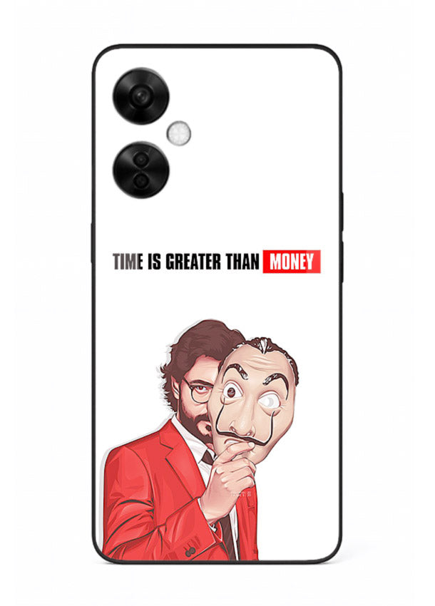 Motivational character quote artwork printed on tempered glass OnePlus Nord CE3 Lite back cover