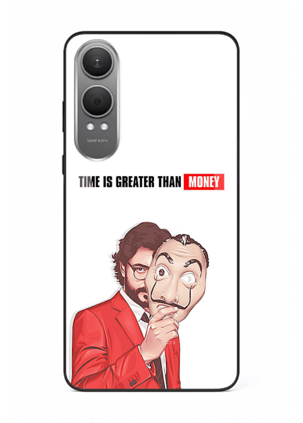 Motivational character quote artwork printed on tempered glass OnePlus Nord CE4 Lite back cover