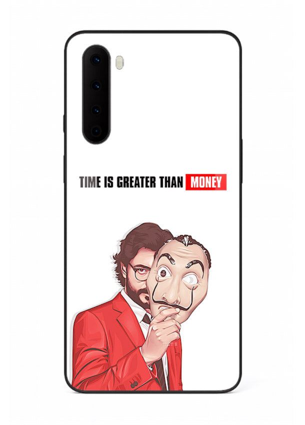 Motivational character quote artwork printed on tempered glass OnePlus Nord back cover