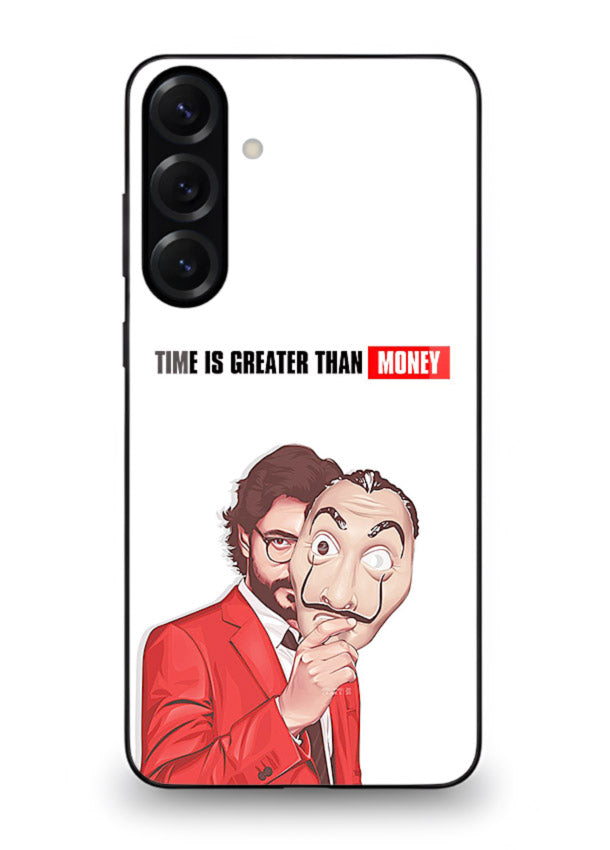 Motivational character quote artwork printed on tempered glass Samsung A16 5G back cover