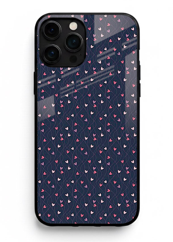 Tiny Heart Sprinkle cute heart sprinkle pattern iphone 16 pro max glass back cover