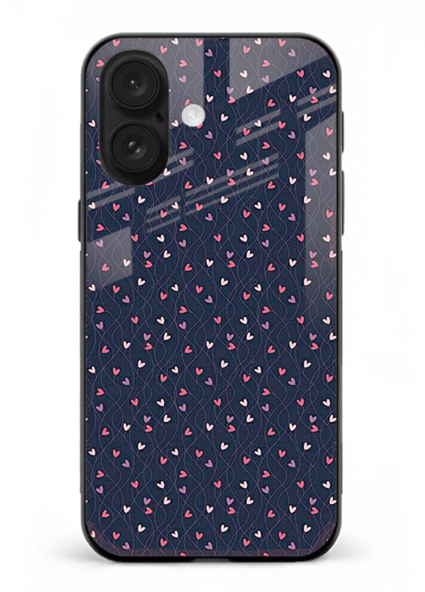 Tiny Heart Sprinkle cute heart sprinkle pattern iphone 18 glass back cover