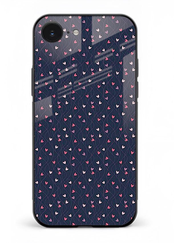 Tiny Heart Sprinkle cute heart sprinkle pattern iphone 16e glass back cover