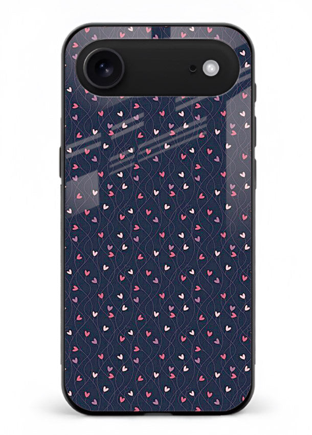 Tiny Heart Sprinkle cute heart sprinkle pattern iphone 18 air glass back cover
