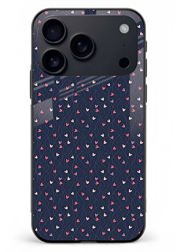 Tiny Heart Sprinkle cute heart sprinkle pattern iphone 18 pro max glass back cover