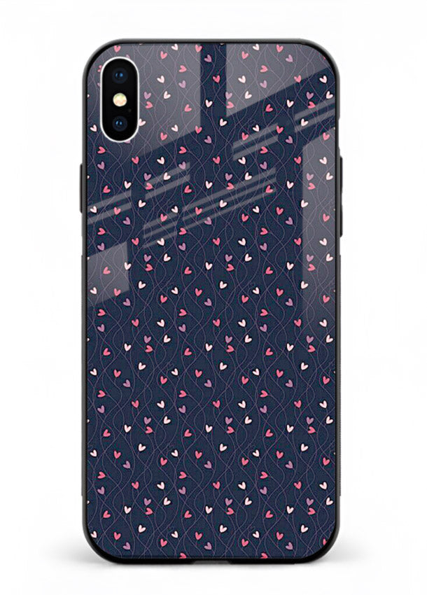 Tiny Heart Sprinkle cute heart sprinkle pattern iphone xs max glass back cover