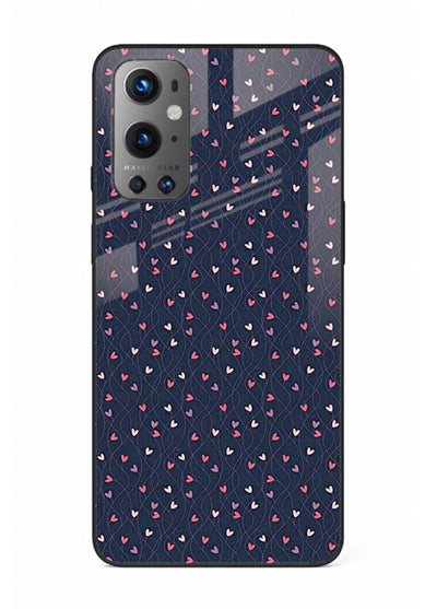 Tiny Heart Sprinkle cute heart sprinkle pattern OnePlus 9 glass back cover