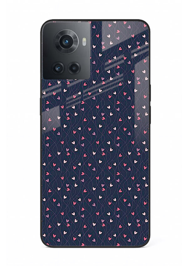 Tiny Heart Sprinkle cute heart sprinkle pattern OnePlus 10R glass back cover