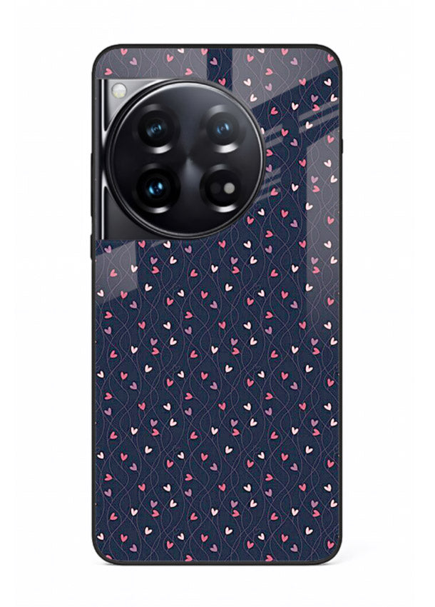 Tiny Heart Sprinkle cute heart sprinkle pattern OnePlus 12 glass back cover