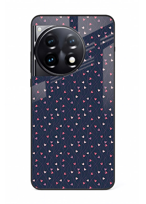 Tiny Heart Sprinkle cute heart sprinkle pattern OnePlus 12R glass back cover