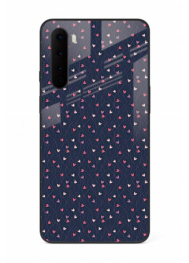 Tiny Heart Sprinkle cute heart sprinkle pattern OnePlus Nord glass back cover