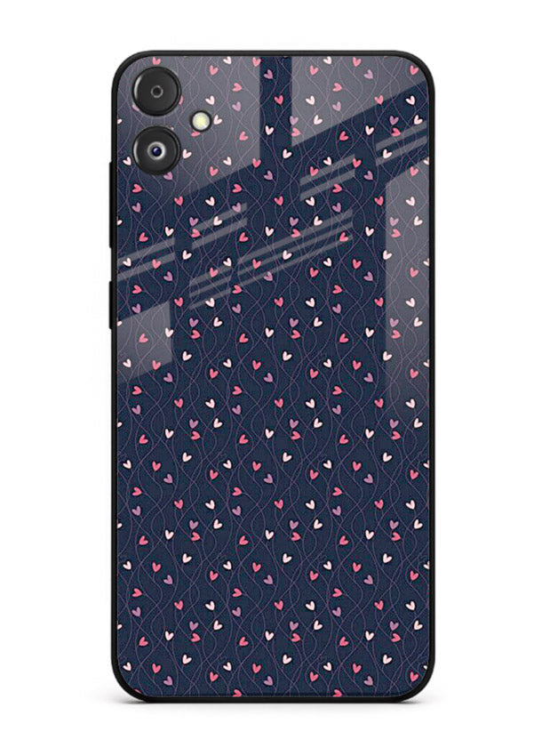 Tiny Heart Sprinkle cute heart sprinkle pattern Samsung F04 5G glass back cover