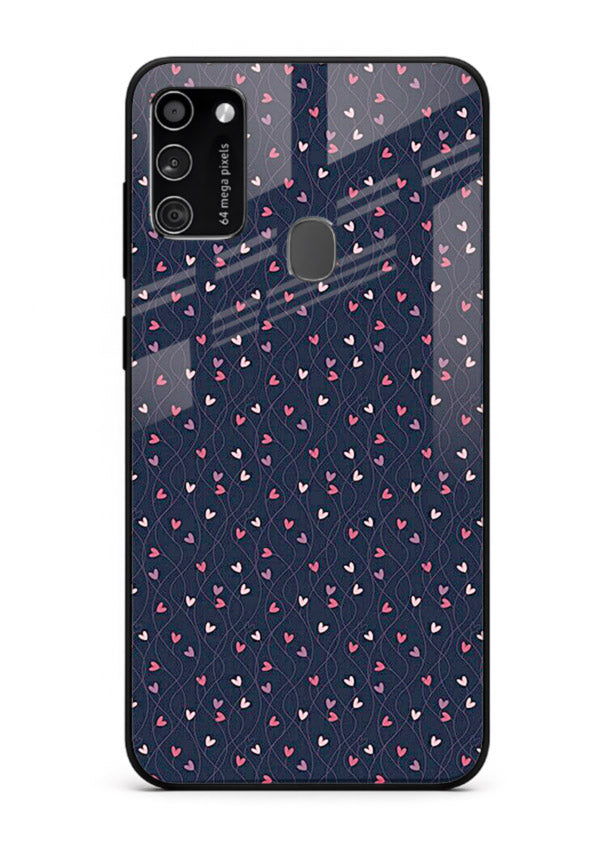 Tiny Heart Sprinkle cute heart sprinkle pattern Samsung M30s glass back cover