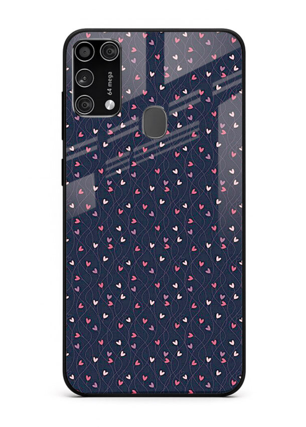 Tiny Heart Sprinkle cute heart sprinkle pattern Samsung M31 Prime glass back cover