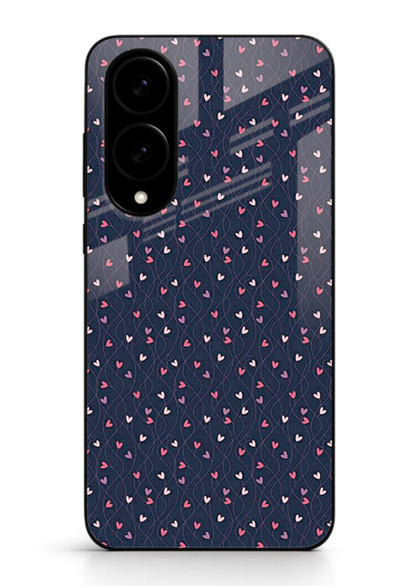 Tiny Heart Sprinkle cute heart sprinkle pattern Samsung S25 Edge glass back cover