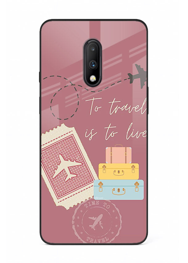 To Travel Is Love artwork OnePlus 7 glass back cover