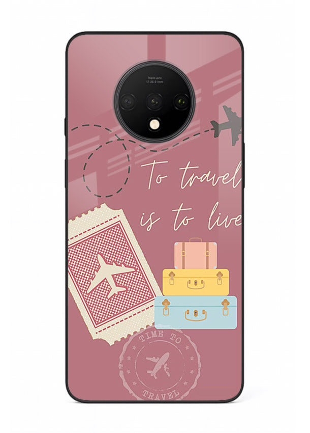 To Travel Is Love artwork OnePlus 7T glass back cover