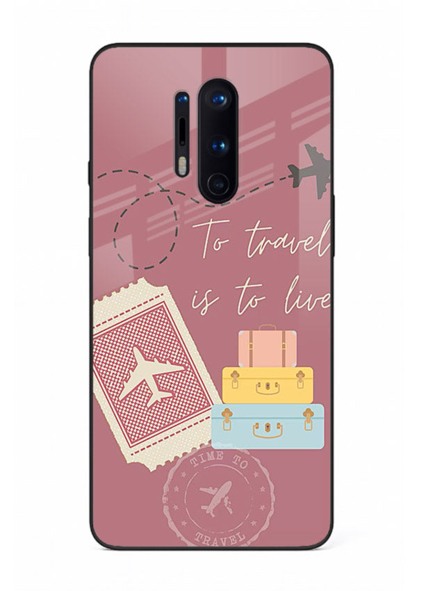 To Travel Is Love artwork OnePlus 8 Pro glass back cover