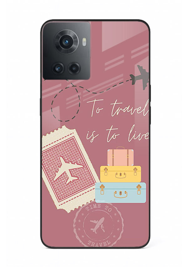 To Travel Is Love artwork OnePlus 10R glass back cover