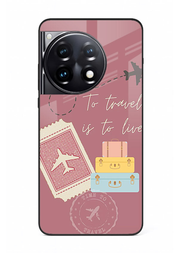 To Travel Is Love artwork OnePlus 12R glass back cover
