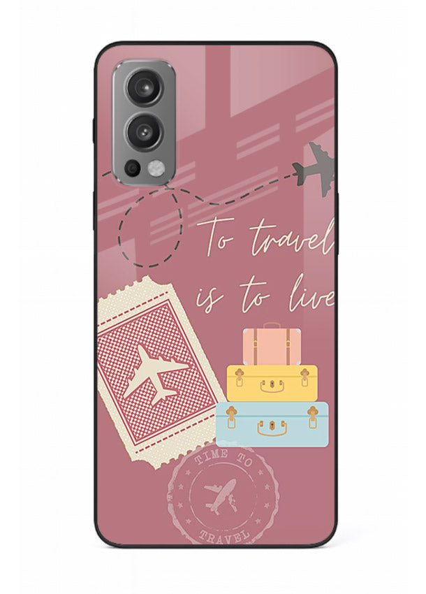 To Travel Is Love artwork OnePlus Nord 2 glass back cover