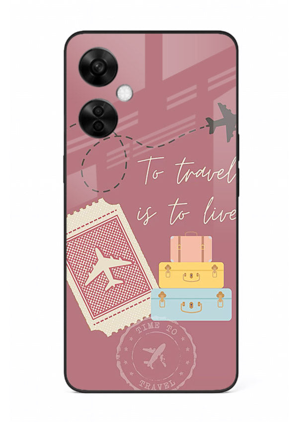 To Travel Is Love artwork OnePlus Nord CE3 Lite glass back cover