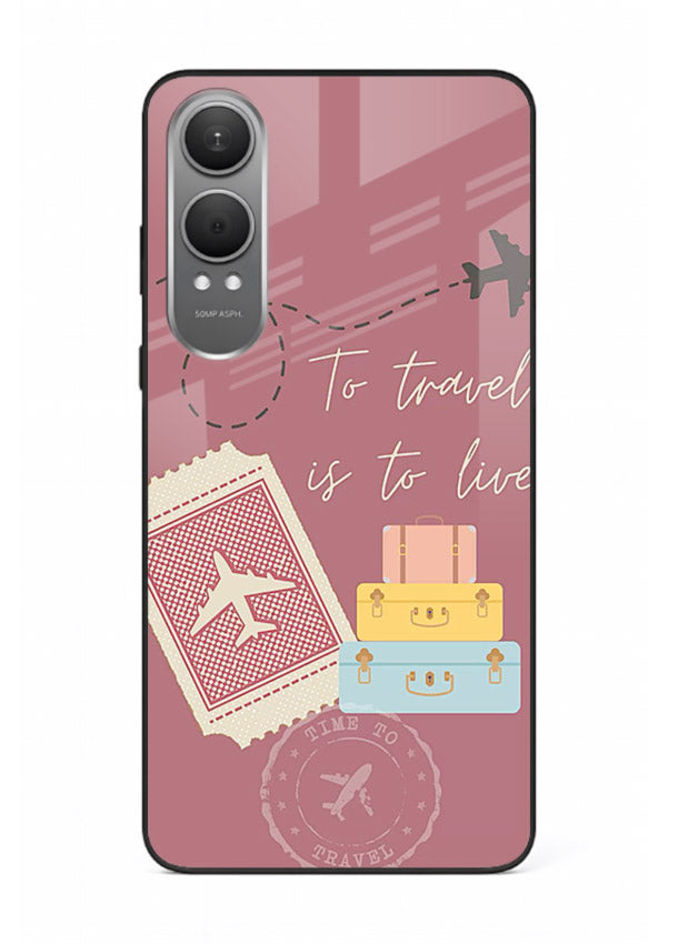 To Travel Is Love artwork OnePlus Nord CE4 Lite glass back cover
