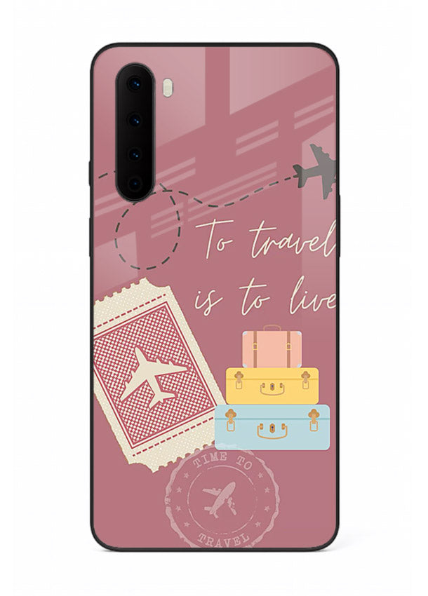 To Travel Is Love artwork OnePlus Nord glass back cover
