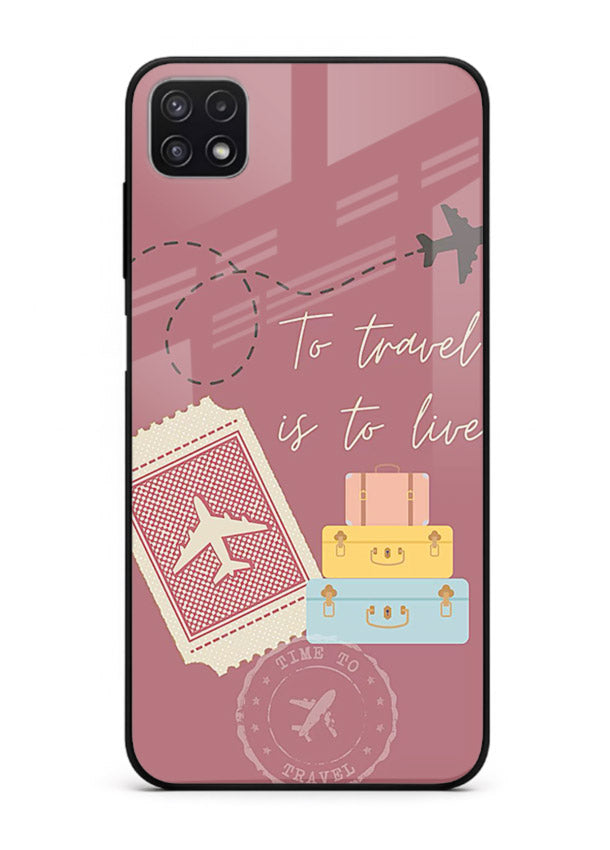 To Travel Is Love artwork Samsung F42 5G glass back cover