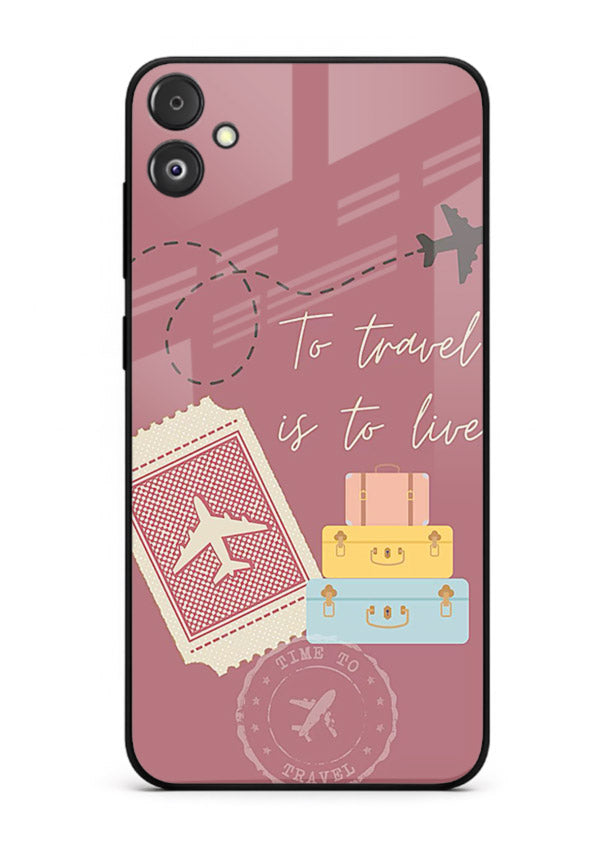 To Travel Is Love artwork Samsung F04 5G glass back cover