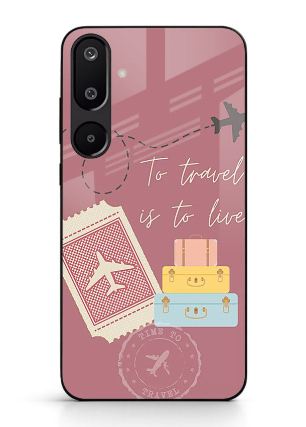 To Travel Is Love artwork Samsung M16 5G glass back cover