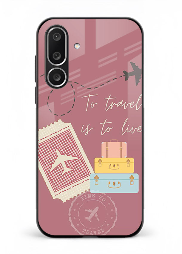 To Travel Is Love artwork Samsung M36 5G glass back cover
