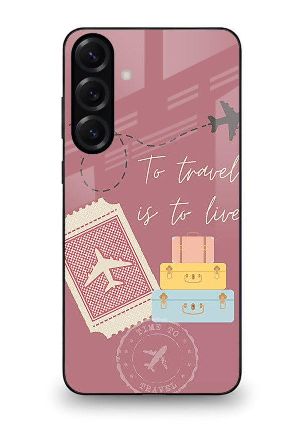 To Travel Is Love artwork Samsung M55 5G glass back cover