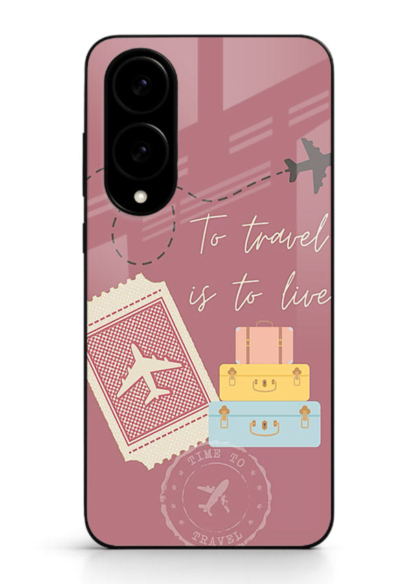 To Travel Is Love artwork Samsung S25 Edge glass back cover